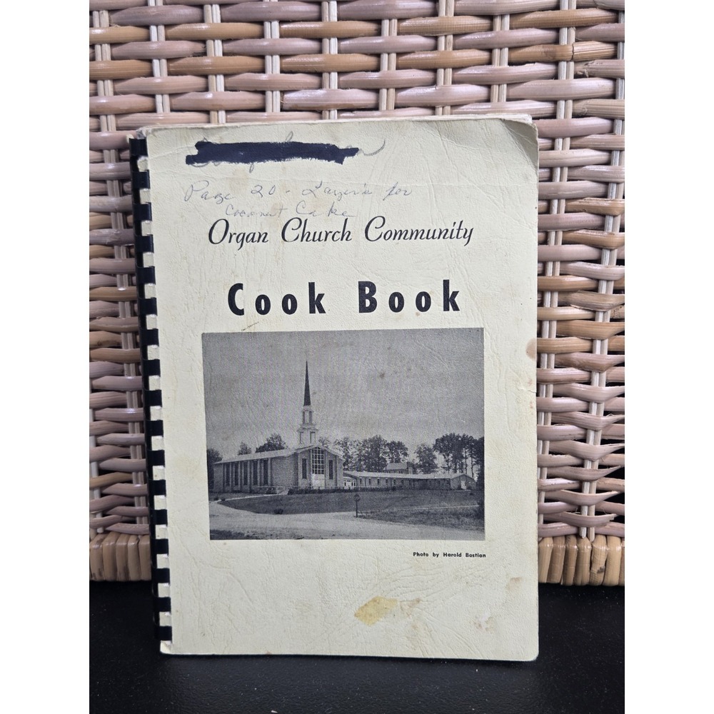 Organ Church Communjty Cookbook Evangelical Lutheran Salisbury, NC Recipe Book